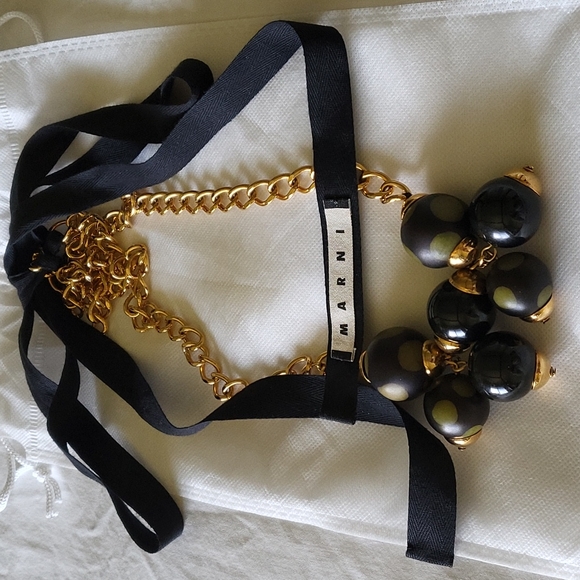 Marni Jewelry - MARNI Wood & Resin Chain Necklace - valuation $450
